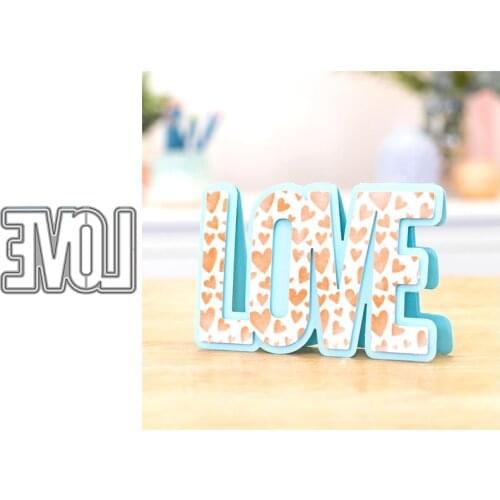 LOVE Metal Cutting Dies for Scrapbooking Handmade Tools Mold Cut Stencil New 2021 DIY Card Make Mould Model Craft Decoration