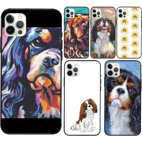 Cavalier King Charles Spaniel Soft Cover For iPhone 12 11 Pro Max X XR XS Max 5S SE 2020 8 7 Plus 12 Mini Phone Case