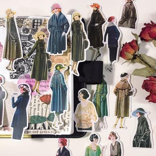 European American Retro Noble Women Sticker DIY Junk Journal Craft Diary Planner Creative Scrapbooking Decorative Stickers