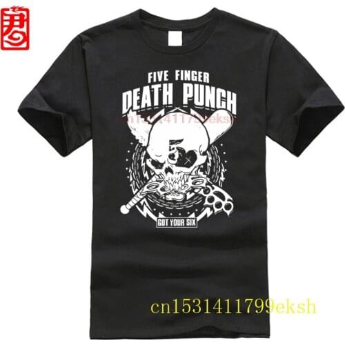 New 5FDP Five Finger Death Punch Skull Army Logo mens Black T-Shirt Size S-xl T-Shirt men T Shirt for men