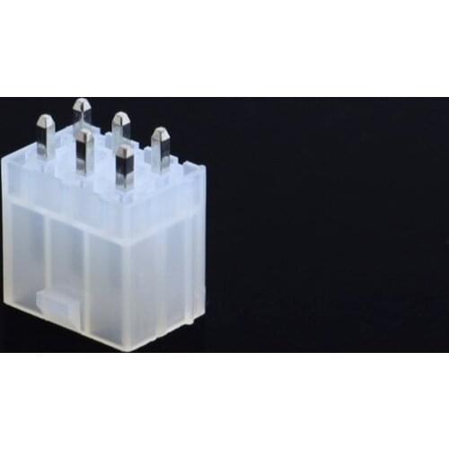 6p 4.2mm circuit board PCB 5557 welding needle spacing connector plug straight needle solid double