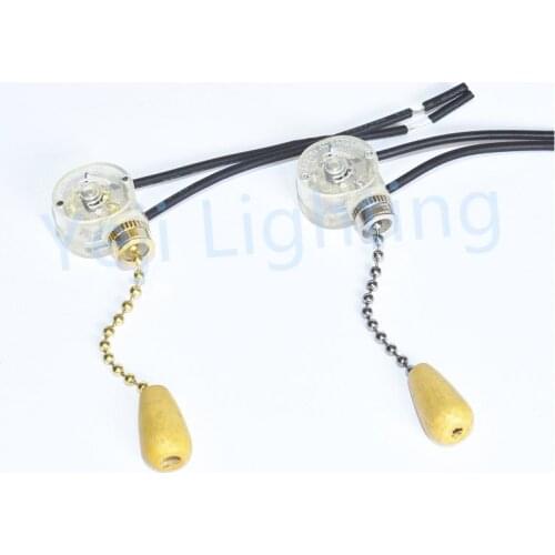 Lamp Zipper Switch Pull Ceiling Light ceiling fan Wall Lamp Switchs with 100cm / 200cm Rope chain lighting accessories diy 2pcs