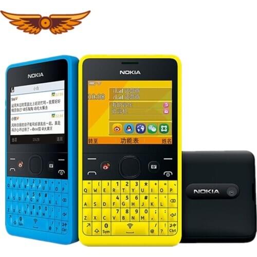 Original Nokia Asha 210 Unlocked GSM 2.4``Dual SIM Cards 2MP QWERTY Keyboard English Only Used Mobile Phone Free Shipping