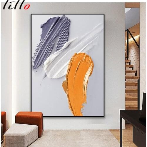 Hand-painted oil painting abstract decorative painting modern fashion porch living room background wall decorative painting