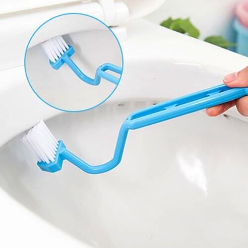 S-shaped Brush Head Toilet Cleaning Brush Tool Bathroom Effectively Clean Dead Corners With Hanging Holes Corrosion Resistance