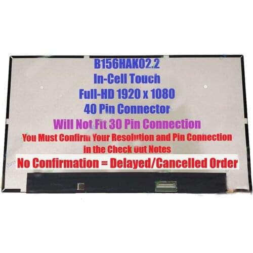 Touch Screen Std 40 pin For B156HAK02.2