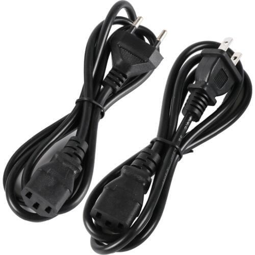 EU and US Plug AC Power Supply Adapter Cord Cable Lead 3-Prong for Laptop Charger Power Cords