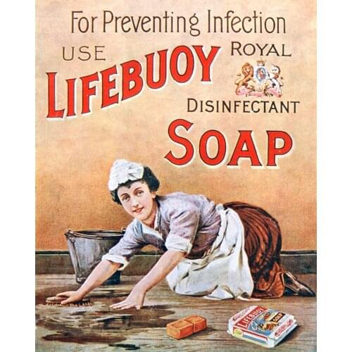 Lifebuoy Soap Bathroom Toilet Old Fashion Metal Tin Sign Vintage Look Metal Plate Poster Plaque for Cafe Bar Garage Home Poster