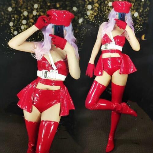 GoGo Dancer Costume 2019 New Nightclub Body Suit Christmas Party Performing Dress Stage Outfits Adult Jazz Dance Costume VDB1007