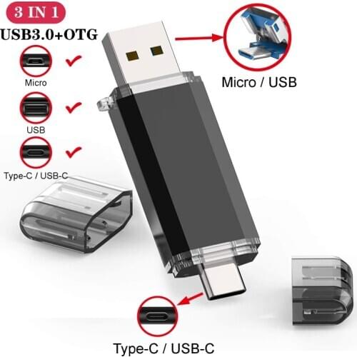 High quality TypeC 3.0 USB Flash Drive Pen Drive 128GB Micro Usb Stick 16GB 32GB 64GB Pendrive for Type-C Device