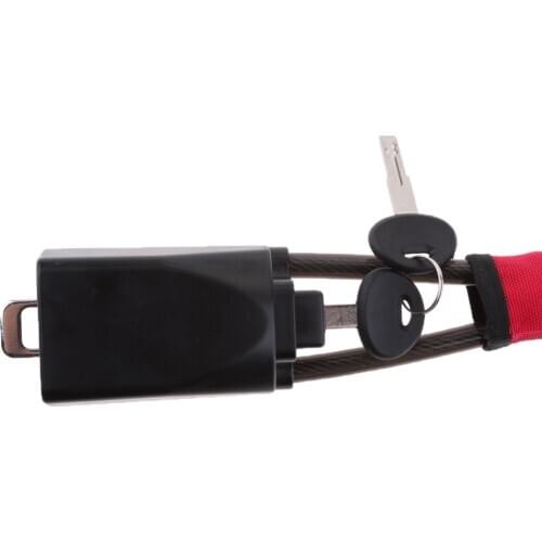 High Quality Anti-theft Steering Wheel Lock with 2 Keys Universal Black Red