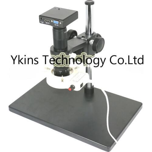 180X 300X Measure Full HD 1080P HDMI VGA Dual Output Industrial Microscope Camera Lens U Disk Storage Picture Operation Stand