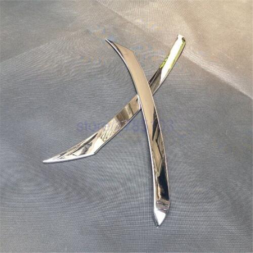 For Nissan X-Trail T32 Rogue 2014 2015 2016 ABS Chrome Headlight Lid Eyebrow Cover Trim Front head Lights Trim X Trail 2pcs