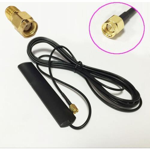 433Mhz Antenna 2.15DBi RG174 Cable 3M SMA Male Connector Antenna + RF Connector Adapter RP-SMA Male Switch SMA Female Straight