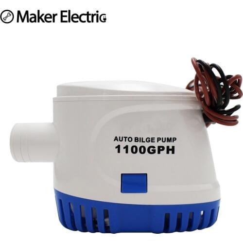 1100GPH 12V 24V Automatic Submersible Bilge Water Pump With Switch Auto Electric Motor Boat Aquario Filter Accessories Aquarium