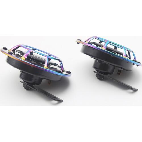 2pcs Car Basin Type Loudspeaker Bass Horn Warning Horn Purple ​Waterproof