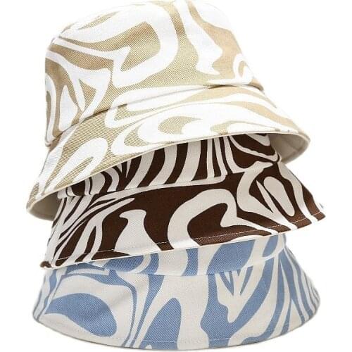 LDSLYJR Cotton Stripe Print cotton Bucket Hat Fisherman Hat Outdoor Travel Hat Sun Cap Hats for Men and Women 342