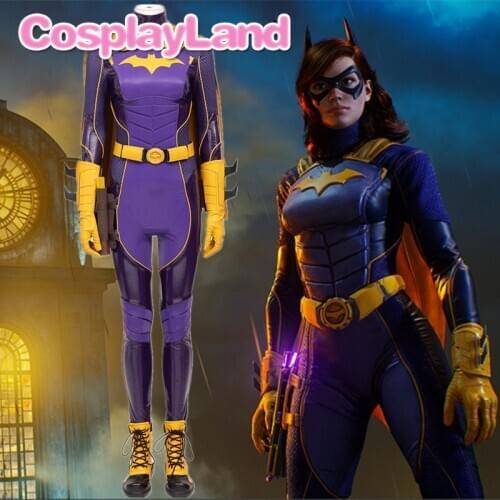 Game Gotham Knights Batgirl Cosplay Costumes Woman Superhero Zentai Suit Halloween Bodysuit Adults Outfit Jumpsuit