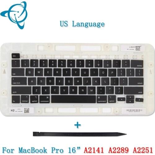ShenYan US Laptop A2141 A2289 A2251 US Keycaps Keys key Cap Keyboards Scissor for Macbook Pro Retina 13" 15" 2019 2020 Year