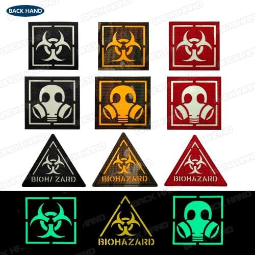 Chapter Velcros Armbands Patches Soft Silicone Biochemistry Umbrella Military Army Badges For Clothes Bags