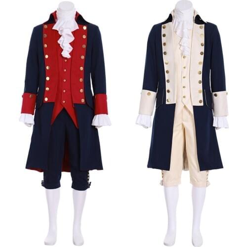 Cosplaydiy Colonial Hamilton Cosplay Costume George Washington Prince Suit Turn Cosplay Costume Outfit Suit L320