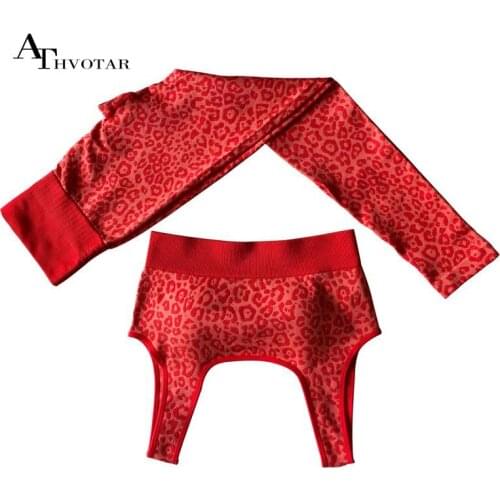 ATHVOTAR Yoga Summer Suit for Fitness Quick Dry Workout Outdoors Women Sets Print Women Sportwear Training Jogging Sport Bra