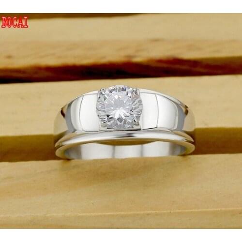 925 silver mens engagement zircon ring trend jewelry wedding ring