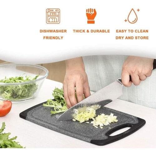 MLGB Kitchen Cutting Board Set of 3 Chopping Boards Sets Dishwasher Cutting Boards with Juice Grooves Carrying Handle