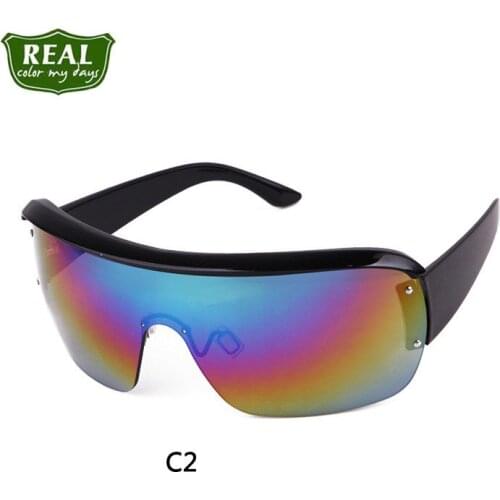REAL UV400 Large frame sandproof sport sunglasses driving sun glasses outdoor men women casual Goggles