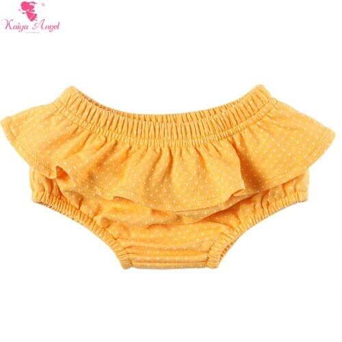 Kaiya Angel 2019 New Summer Baby Girl Outside Briefs Polka Dot Ruffles Multiple Colors Diaper Cover Size 0-24M Factory Wholesale
