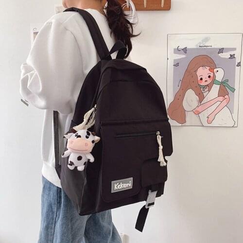 New Fashion Backpack Simple Cute Woman Backpacks Harajuku Kawaii School Bag For Girl 2021 Large Capacity Daily Pack