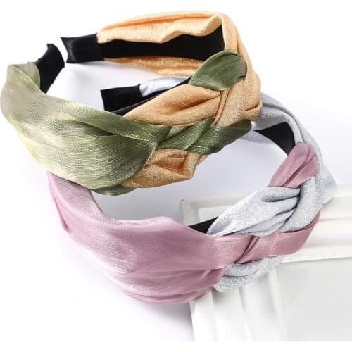 Haimeikang Stitching Twist Braided Headband Hairbands Fashion Girls Women Wide Hair Hoop Bezel Hair Bands Hair Accessories