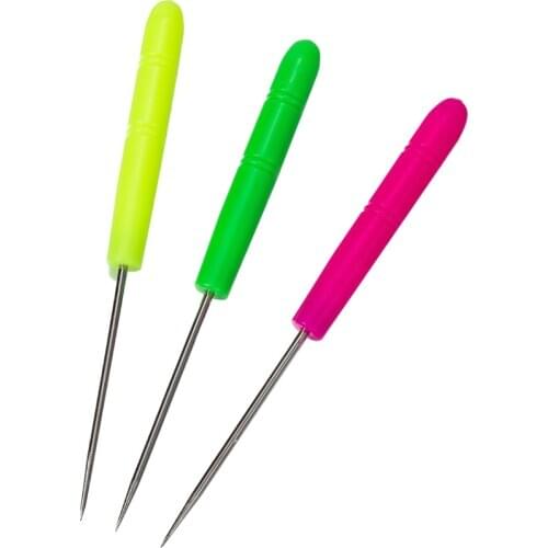 Color thousand piece through awl shoes hand made DIY plastic needle punching plastic handle 12cm