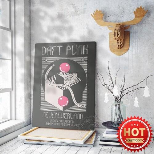 Music Band Daft Punk Prints Poster, Music Star Wall Art, Album Cover Print Art, Sydney Showground Gig Wall Stickers, Bar Club