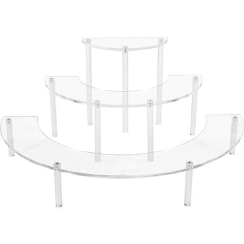 Transparent Removable Acrylic Cake Display Stand for Party Round Cupcake Holder Bakeware Wedding Birthday Party Decor