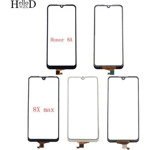 Touch Screen Panel For HUAWEI Honor 8A Honor8A JAT-AL00 Play 8A JAT-L29 Honor 8X Max Digitizer Panel Front Glass Sensor 3M Glue