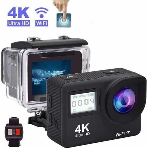 Touch Screen 4K Action Camera WIFI Dual Screen 12MP Helmet Camera 30m Go Waterproof pro Sports DV 170 Wide Angle Sport Camera