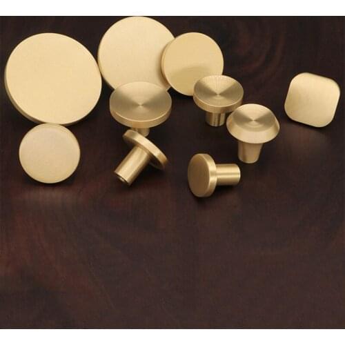 Modern Fashion Furniture Handle Pure Copper Door Knob Kitchen Cabinet Handles Solid Drawer Pulls Furniture Hardware Accessories