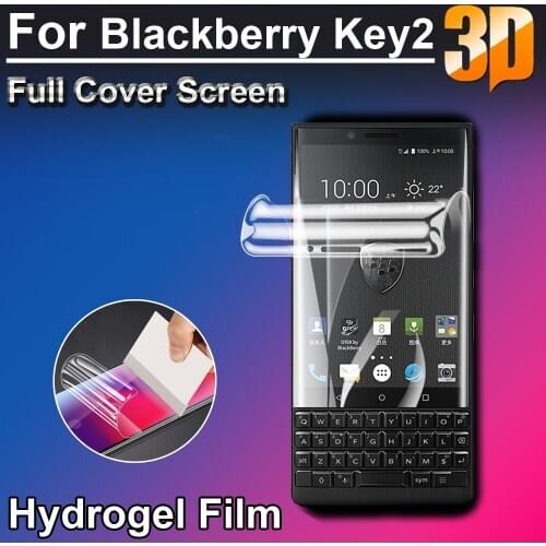 Ultra Clear Soft LCD Full Screen Protectors Cover for Blackberry Keyone Key2 Two LE Hydrogel Film Protective Film (Not glass)