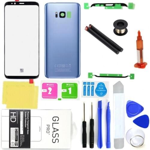 Outer Front Digitizer Touch Screen Back Glass Replacement Tools Phone Front Glass UV Glue Set For Samsung Galaxy S8 /S8 Plus