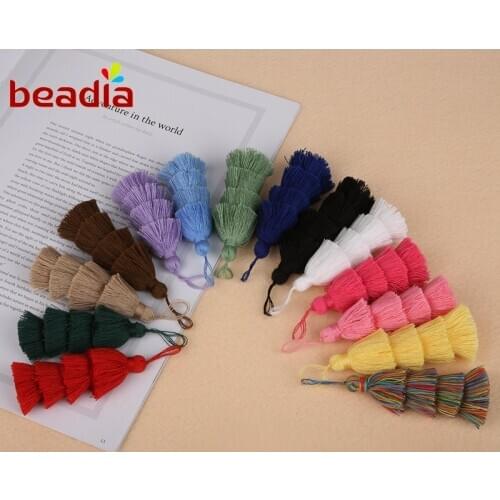 1Pcs/bag 14 Color Hot Selling 1pcs/lot Poly Cotton Tassel Charm Pendant for Necklace Key Chain Bag Clothing Decor DIY Jewelry