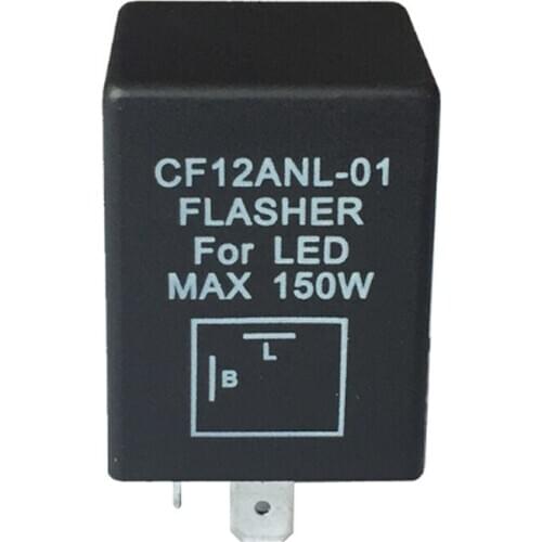 2-Pin CF12ANL-01 Electronic Led Flasher Relay Fix Turn Signal Bulbs Hyper Flash Issue