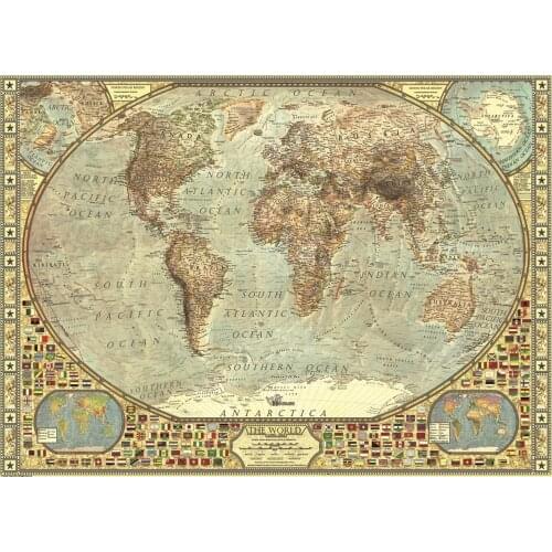 At Jigsaw Puzzle 2000 Pcs World Map For Adult&Kids Toy Educational Entertaintment Landscape Fun Games