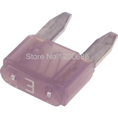 3 Amp Purple Mini Blade (ATM) Automotive Fuse Small Size Blade Fuse
