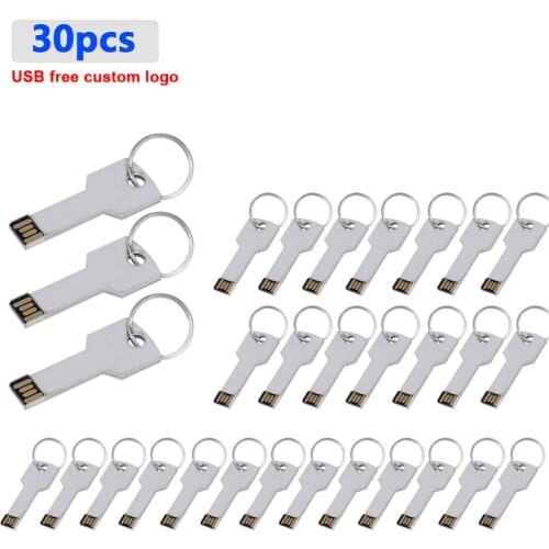 30pcs logo free Super Mini metal 128gb/8gb/32gb/64gb usb flash drive mini pendrive 8GB usb disk pen drive memory stick best gift