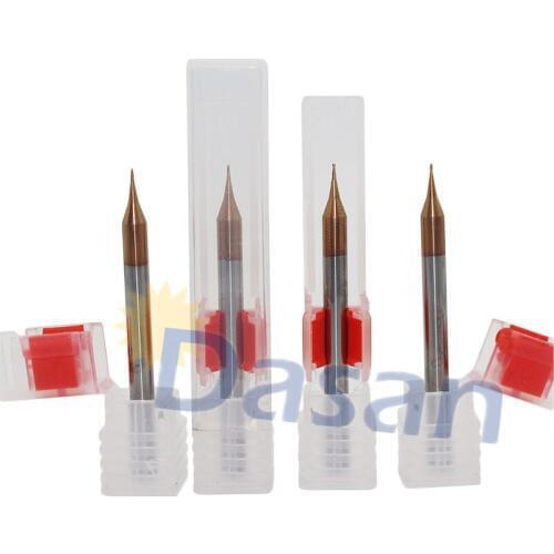 4pcs 0.5mm Micro End Mill HRC60 0.5X50L 2Flutes Solide Carbide CNC Milling Cutter Tools