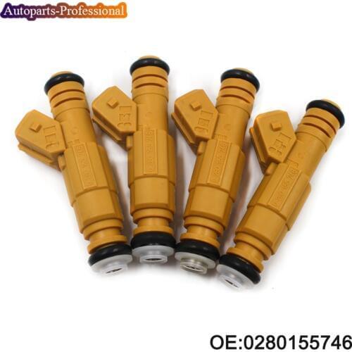 4 pcs/lot New 0280155746 Fuel Injector For 97-98 Volvo 960 S90 V90 2.9L 87-98 Jeep 4.0L Dodge Chevy High Quality