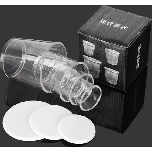 4pc Fishing bait Dedicated pc measuring cup Transparent with scale Plastic drop resistant Fishing accessories
