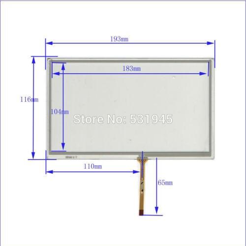 ZhiYuSun 193mm*116mm AT080TN64 193*116GPS 8 -inch resistive touchscreen display on the outside flat screen handwriting