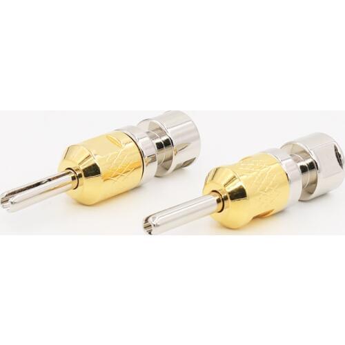 Audiocrast BS012 audio CAB single Rhodium plated Banana plug 4MM hole banana connector plug